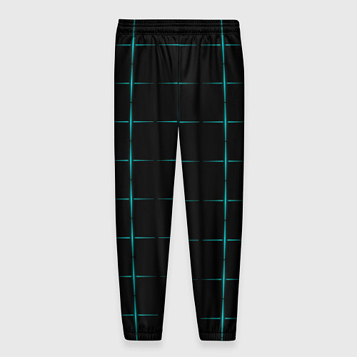 Мужские брюки Color black blue crosses / 3D-принт – фото 2