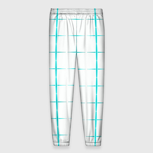 Мужские брюки Color white light blue crosses / 3D-принт – фото 2