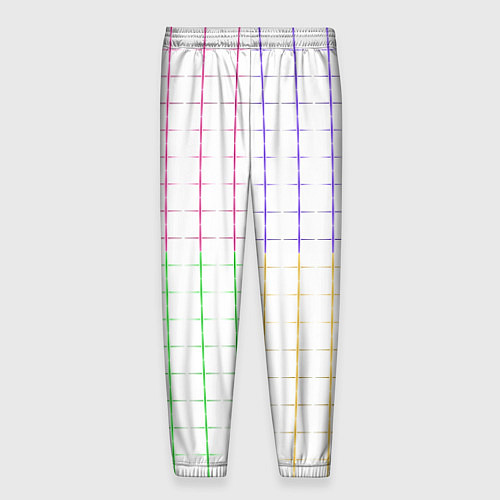 Мужские брюки Color white multicolored stripes / 3D-принт – фото 2