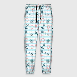 Брюки на резинке мужские Морская тема, цвет: 3D-принт