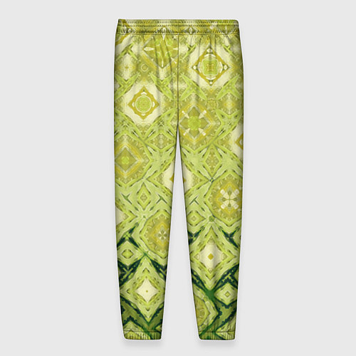 Мужские брюки Зеленый узорчатый градиент / 3D-принт – фото 2