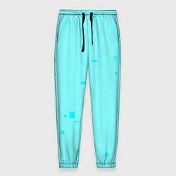 Брюки на резинке мужские Color light blue shapes, цвет: 3D-принт
