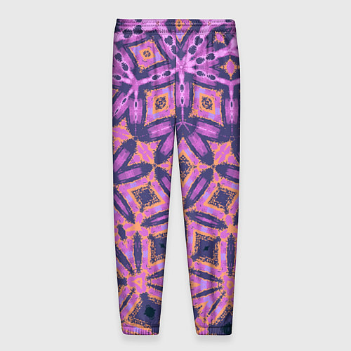 Мужские брюки Фиолетовая геометрическая метаморфоза / 3D-принт – фото 2