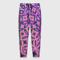 Брюки на резинке мужские Фиолетовая геометрическая метаморфоза, цвет: 3D-принт