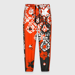 Брюки на резинке мужские Красно-черная метаморфоза, цвет: 3D-принт