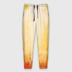 Брюки на резинке мужские Жёлто-красный осенний, цвет: 3D-принт