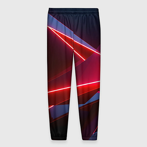 Мужские брюки Neon laser red / 3D-принт – фото 2