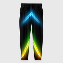 Брюки на резинке мужские Neon multicolored lines, цвет: 3D-принт