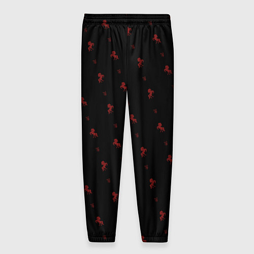 Мужские брюки Красный конь паттерн / 3D-принт – фото 2