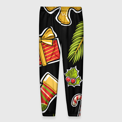 Мужские брюки Рождественский вайб / 3D-принт – фото 2