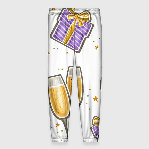 Мужские брюки Новогодний вайб / 3D-принт – фото 2