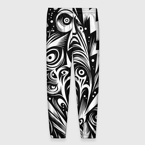 Мужские брюки Lightnings and faces - ai art fantasy / 3D-принт – фото 2