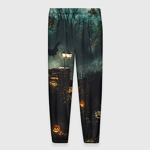 Мужские брюки Ночь тыкв и теней / 3D-принт – фото 2