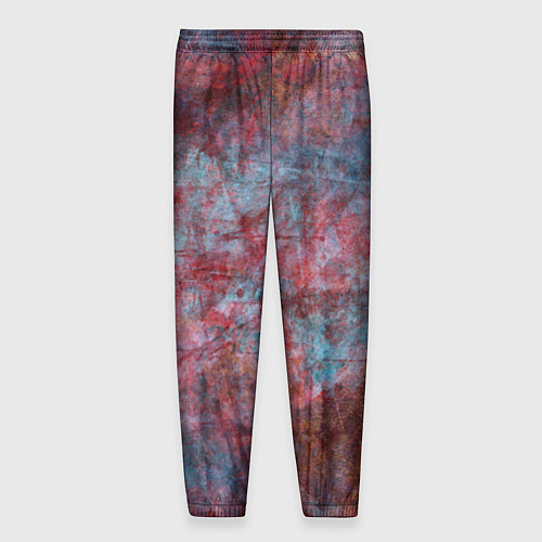Мужские брюки Абстракция - red rust on blue / 3D-принт – фото 2