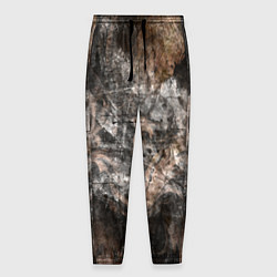 Брюки на резинке мужские Абстракция - brown darkness, цвет: 3D-принт