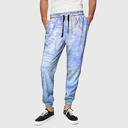 Брюки на резинке мужские В инее, цвет: 3D-принт — фото 2