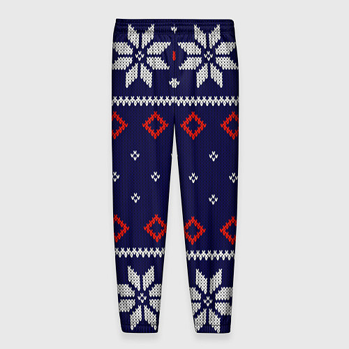 Мужские брюки Вязаный новогодний узор / 3D-принт – фото 2