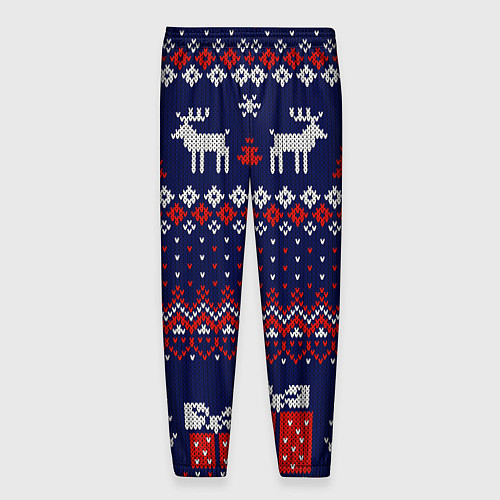 Мужские брюки Новогодний вязаный паттерн / 3D-принт – фото 2