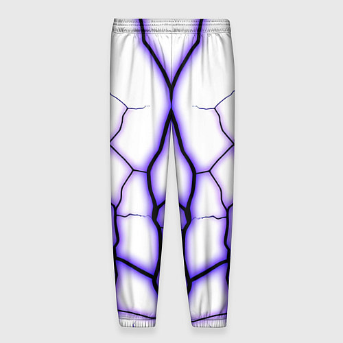 Мужские брюки Color white purple / 3D-принт – фото 2