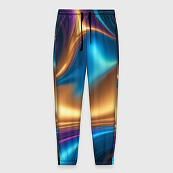 Брюки на резинке мужские Сплавы разноцветные, цвет: 3D-принт