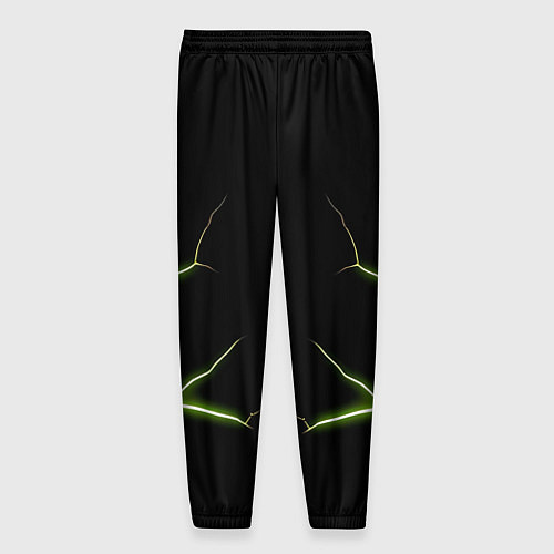 Мужские брюки Color green black / 3D-принт – фото 2
