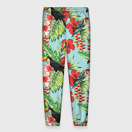 Мужские брюки Туканы в тропиках / 3D-принт – фото 2