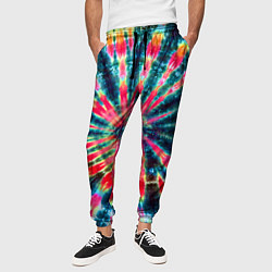 Брюки на резинке мужские Tie dye, цвет: 3D-принт — фото 2