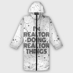 Дождевик мужской Im doing realtor things: на светлом, цвет: 3D-принт