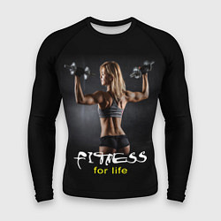 Рашгард мужской Fitness for life, цвет: 3D-принт