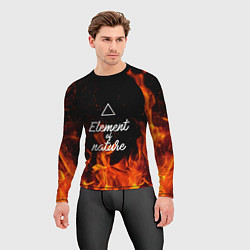 Рашгард мужской Стихия огня, цвет: 3D-принт — фото 2