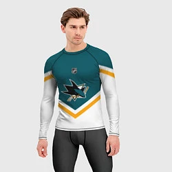 Рашгард мужской NHL: San Jose Sharks, цвет: 3D-принт — фото 2