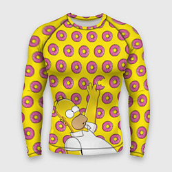 Рашгард мужской Пончики Гомера Симпсона, цвет: 3D-принт