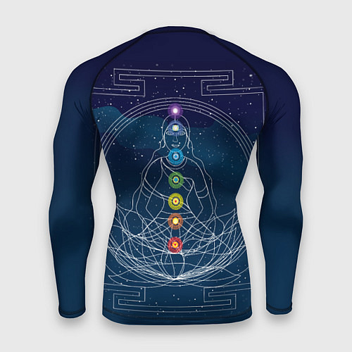 Мужской рашгард Йога мандала - энергетические зоны / 3D-принт – фото 2