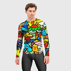 Рашгард мужской Картинка-мозаика, цвет: 3D-принт — фото 2