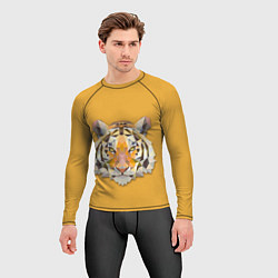 Рашгард мужской Геометрический тигр, цвет: 3D-принт — фото 2