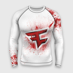 Рашгард мужской FaZe Clan: White collection, цвет: 3D-принт