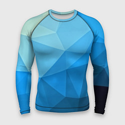Рашгард мужской Geometric blue, цвет: 3D-принт
