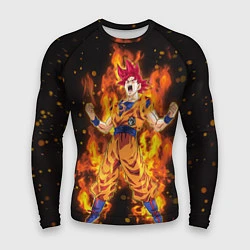 Рашгард мужской Fire Goku, цвет: 3D-принт