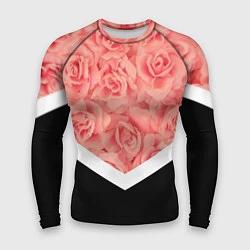 Рашгард мужской Розовые розы, цвет: 3D-принт