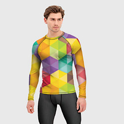 Рашгард мужской Цветные зонтики, цвет: 3D-принт — фото 2
