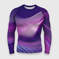 Рашгард мужской Фиолетовые Волны, цвет: 3D-принт