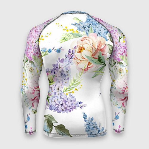 Мужской рашгард Сирень и Пионы / 3D-принт – фото 2