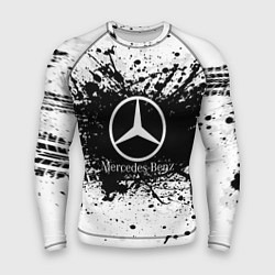 Рашгард мужской Mercedes-Benz: Black Spray, цвет: 3D-принт