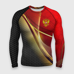 Рашгард мужской RUSSIA SPORT: Gold Collection, цвет: 3D-принт