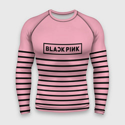 Мужской рашгард Black Pink: Black Stripes
