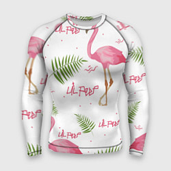 Рашгард мужской Lil Peep: Pink Flamingo, цвет: 3D-принт