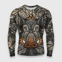 Рашгард мужской Mosaic Pig, цвет: 3D-принт