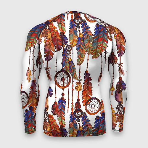 Мужской рашгард Бохо перья / 3D-принт – фото 2