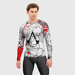 Рашгард мужской Ассасин крид с красными каплями, цвет: 3D-принт — фото 2