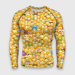 Рашгард мужской Смайлики Emoji, цвет: 3D-принт